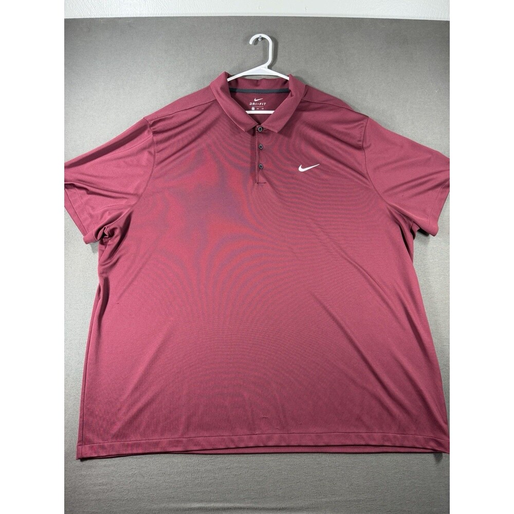 Nike Polo Shirt Mens 4XL Red Stretch Performance Golf Short Sleeve Pullover